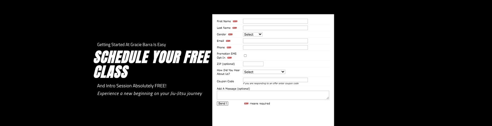 Getting Started At Gracie Barra Is Easy SCHEDULE YOUR FREE CLASS And Intro Session Absolutely FREE! Experience a new beginning on your Jiu-Jitsu journey Getting Started At Gracie Barra Is Easy SCHEDULE YOUR FREE CLASS And Intro Session Absolutely FREE! Experience a new beginning on your Jiu-Jitsu journey